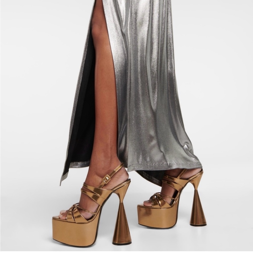 Designer high platform heels